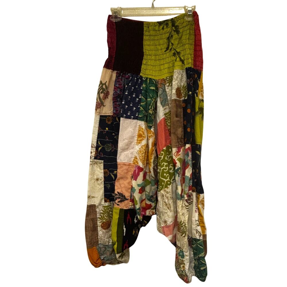Tribe Azure 100% Cotton Harem Pants Colorful Summer Hippie Yoga Boho Large/XL